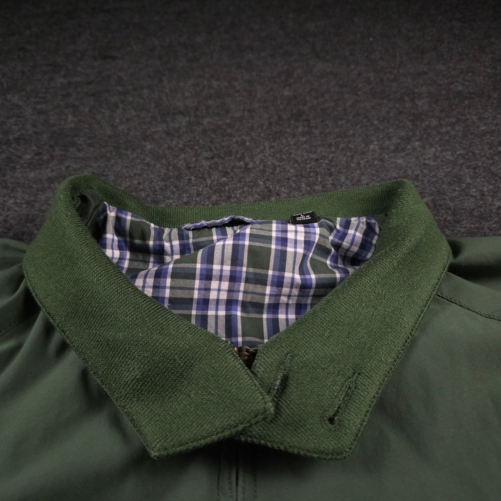 Uniqlo Harrington Jacket Green Plaid Lined Full Zip Baracuta Bomber Men's Large - Picture 9 of 14
